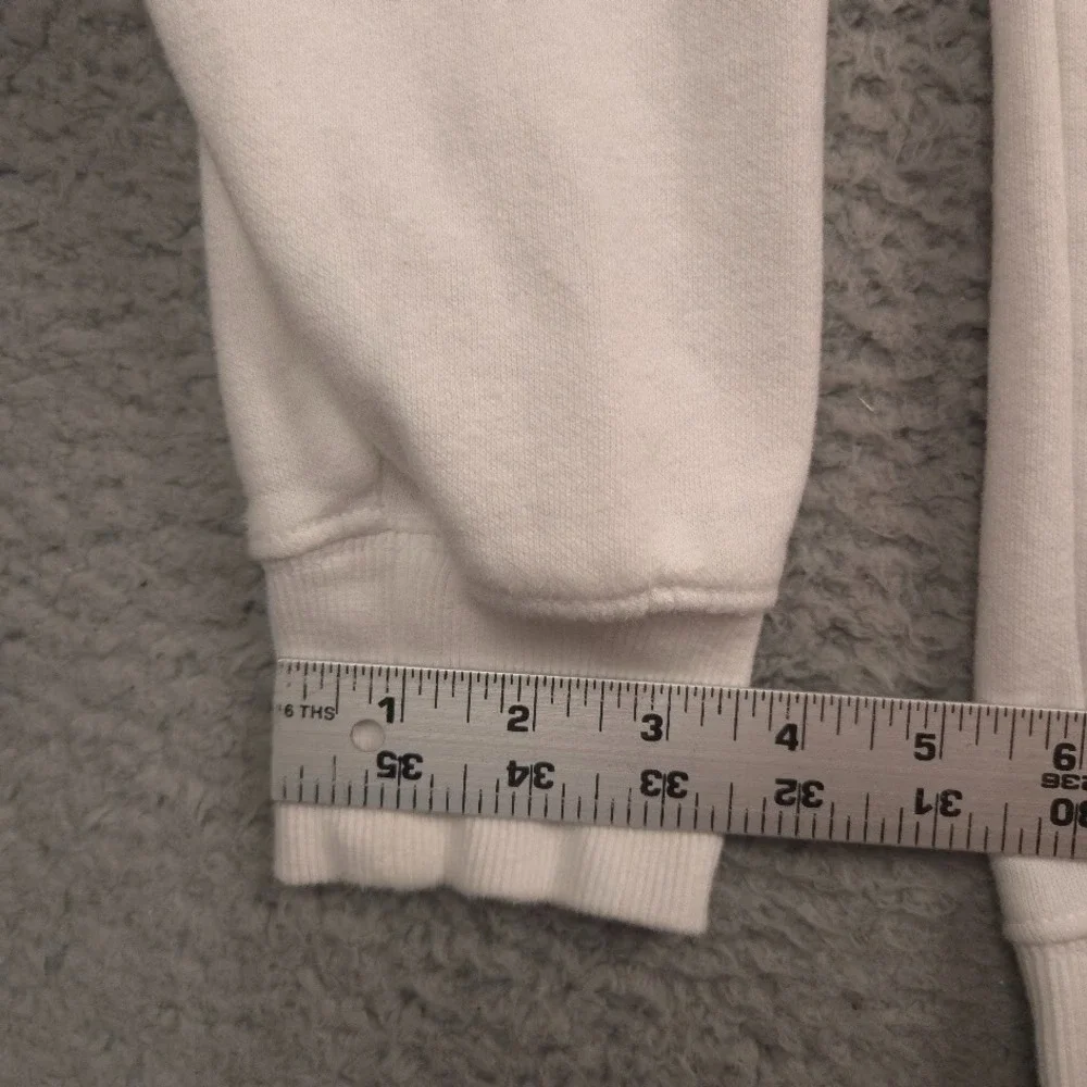 The North‎ Face Hoodie Mens M White Fleece Pullover Back Logo Graphic
